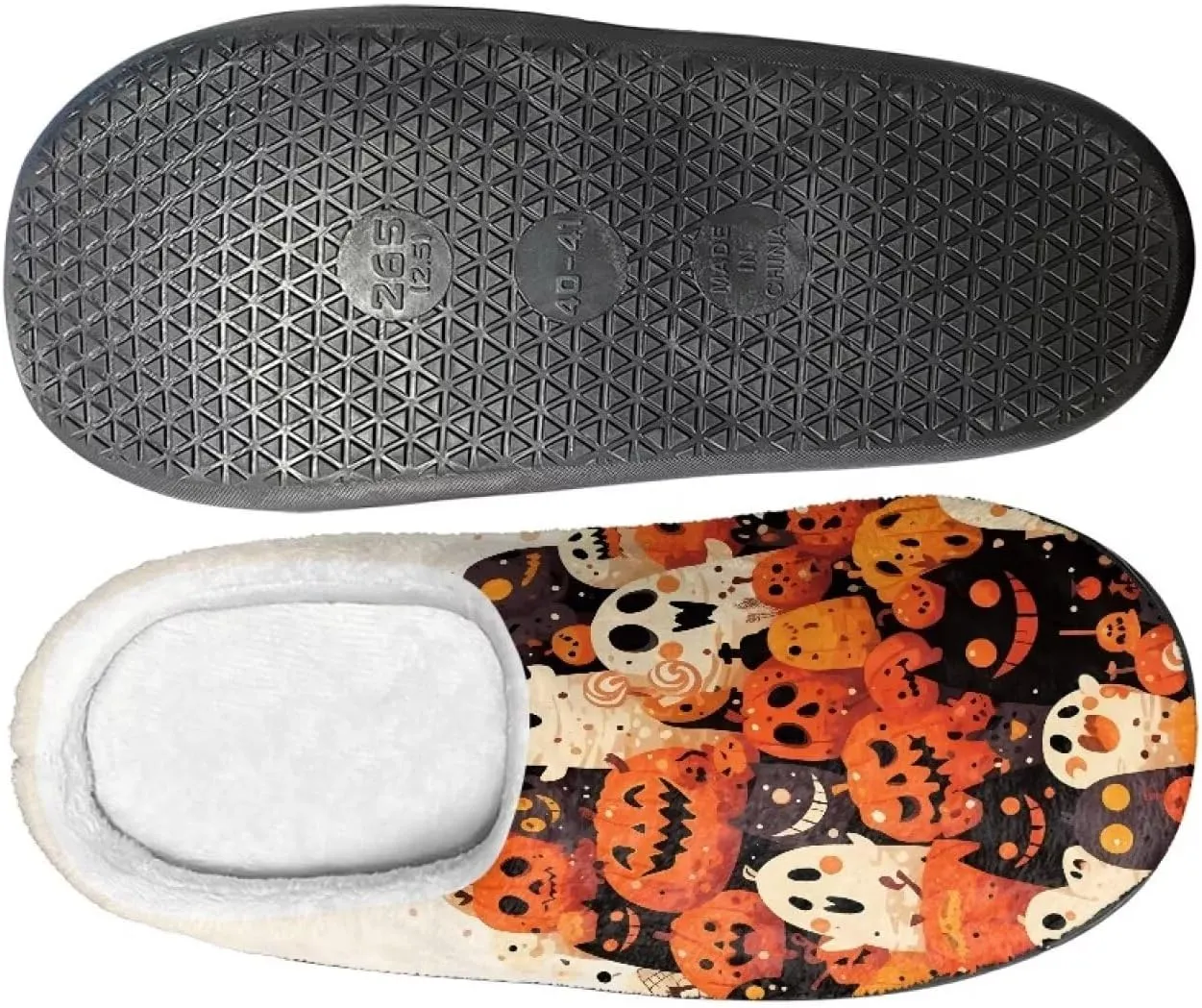 Sugar Skull Girl Grip Slippers Tiger Fluffy House Non Skid Microfiber Women Slipper Winter Indoor Shoes