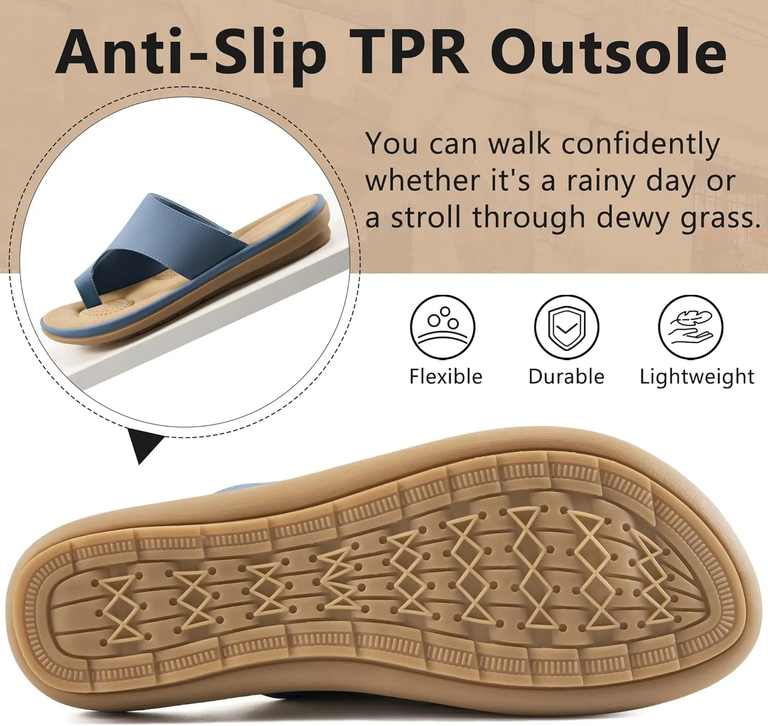 Summer Flat Sandals for Women: Comfortable Walking Dressy Slides for 2025 - Ladies Orthopedic Casual Shoes Indoor Outdoor