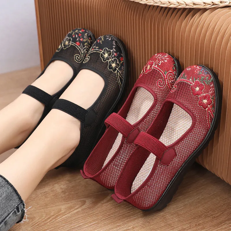 Summer Old Beijing Cloth Lady Female Tennis Breathable Canvas Shoes