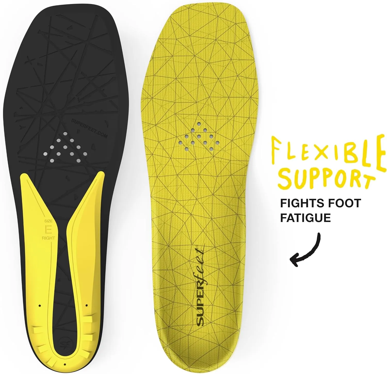 Superfeet Hockey Cushion Insoles - Foam Shoe Inserts for Skates - Professional Grade - Skate Size 11-12