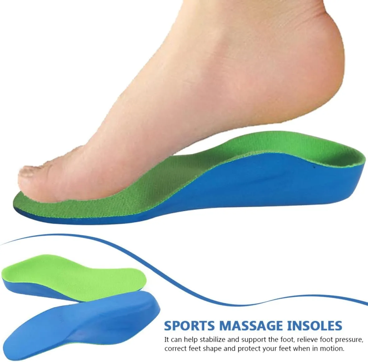 Support Pad for Boys and Girls Flatfoot Shoe Inserts Arch Cushion Foot Corrective Insole for Boys and Girls Breathable and Comfortable