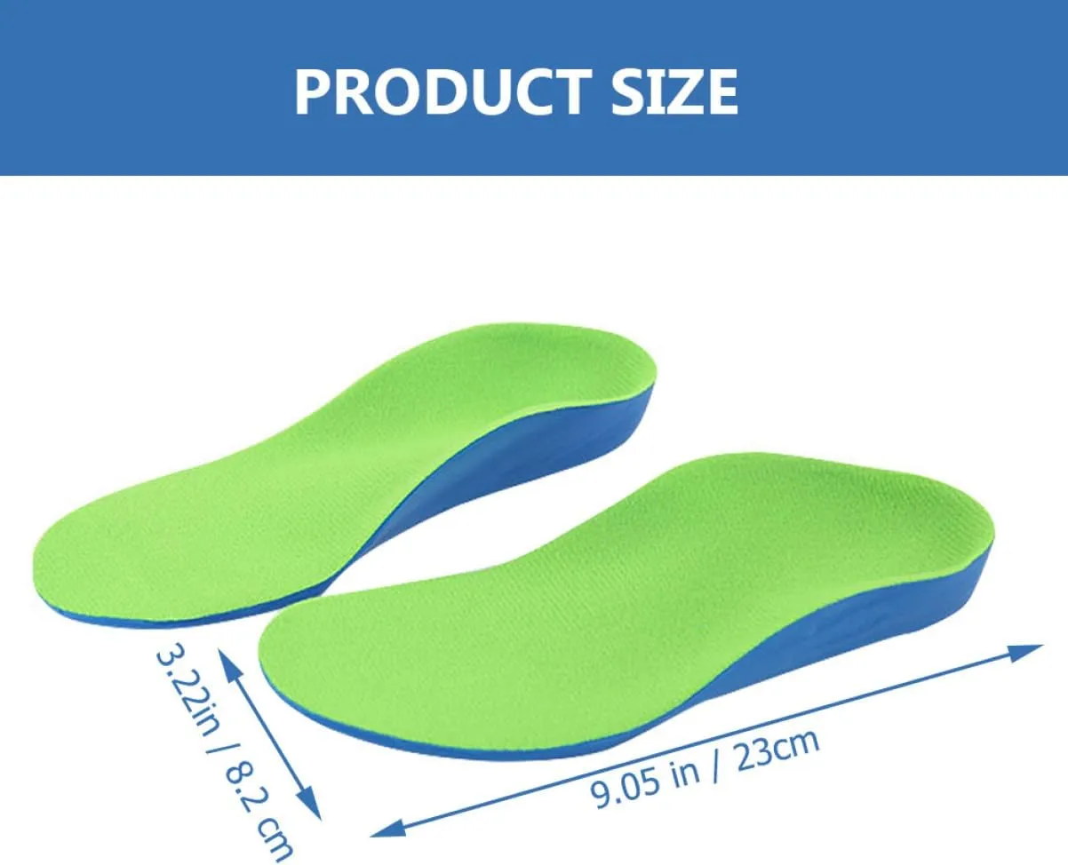 Support Pad for Boys and Girls Flatfoot Shoe Inserts Arch Cushion Foot Corrective Insole for Boys and Girls Breathable and Comfortable