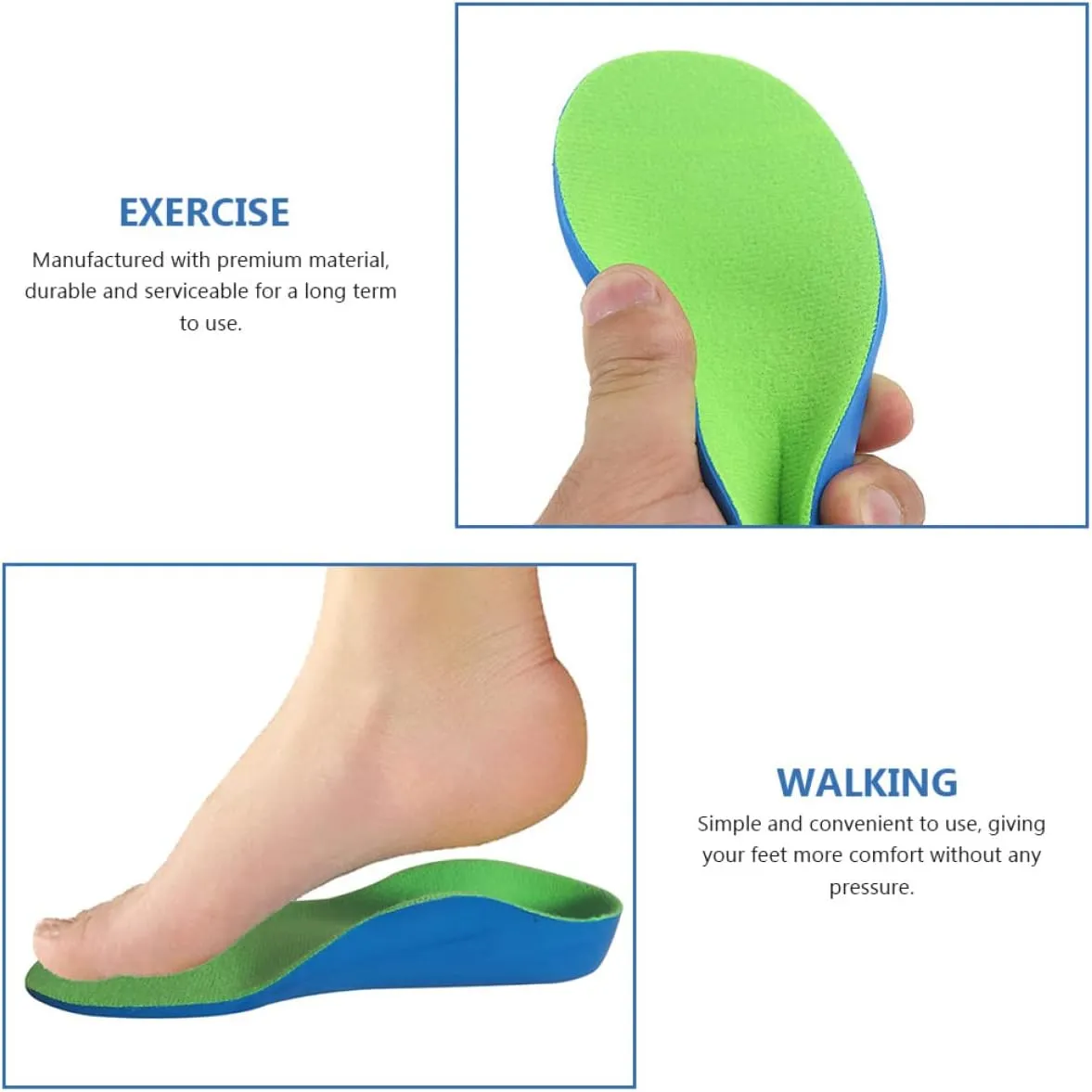 Support Pad for Boys and Girls Flatfoot Shoe Inserts Arch Cushion Foot Corrective Insole for Boys and Girls Breathable and Comfortable