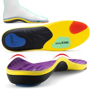 TANSTC Insoles for Women Plantar Fasciitis Insoles Arch Support Shoe Insoles Men Orthotics Flat Feet Pain Relief Professional Sport Insoles Shock Absorption Work Boot Shoe Insoles,S