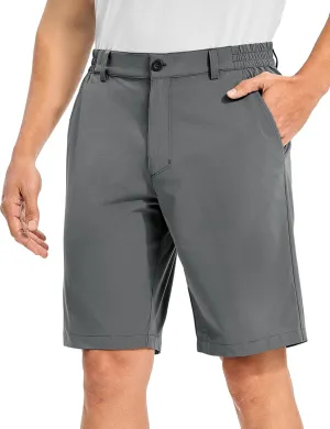 TBMPOY Men's Golf Shorts 10" Quick Dry Lightweight Stretch Dress for Flat Front Work Casual Hiking Shorts with 4 Pockets