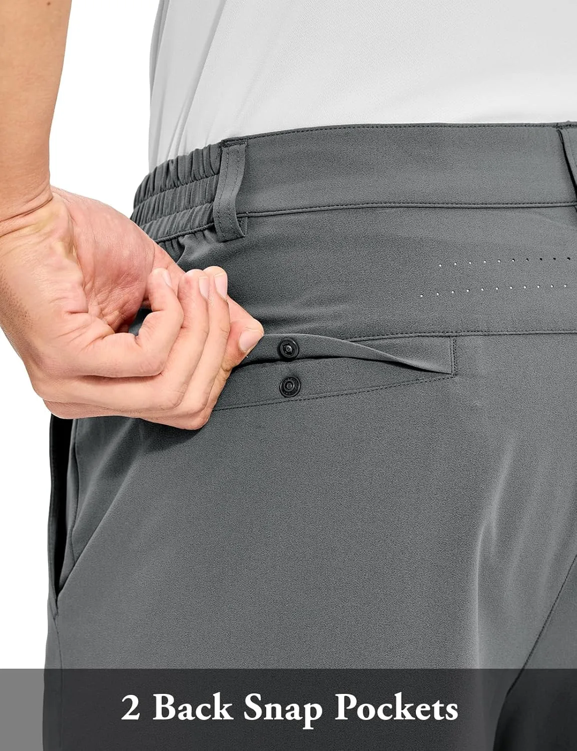 TBMPOY Men's Golf Shorts 10" Quick Dry Lightweight Stretch Dress for Flat Front Work Casual Hiking Shorts with 4 Pockets