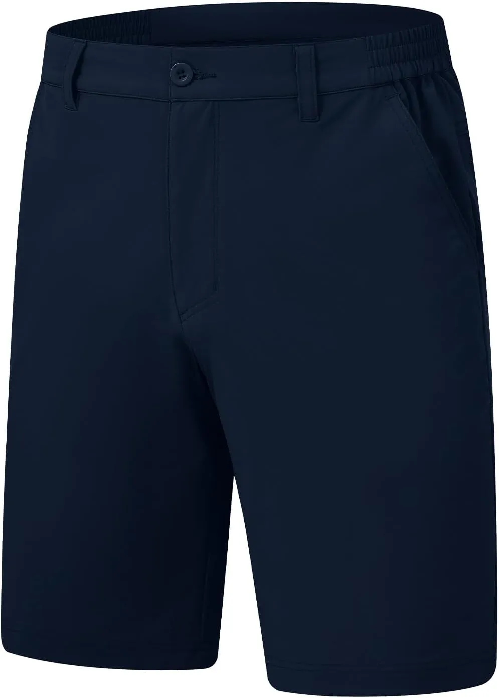 TBMPOY Men's Shorts Golf 9" Casual Elastic Waist Quick Dry Flat Front Travel Shorts with 5 Pockets