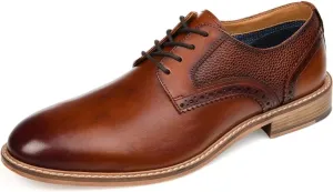 Thomas & Vine Men's Clayton Plain Toe Brogue Derby Loafer