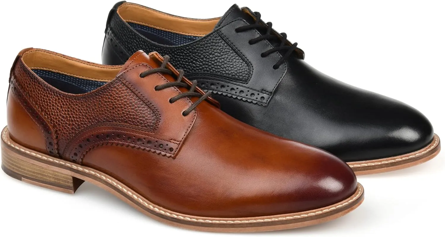 Thomas & Vine Men's Clayton Plain Toe Brogue Derby Loafer