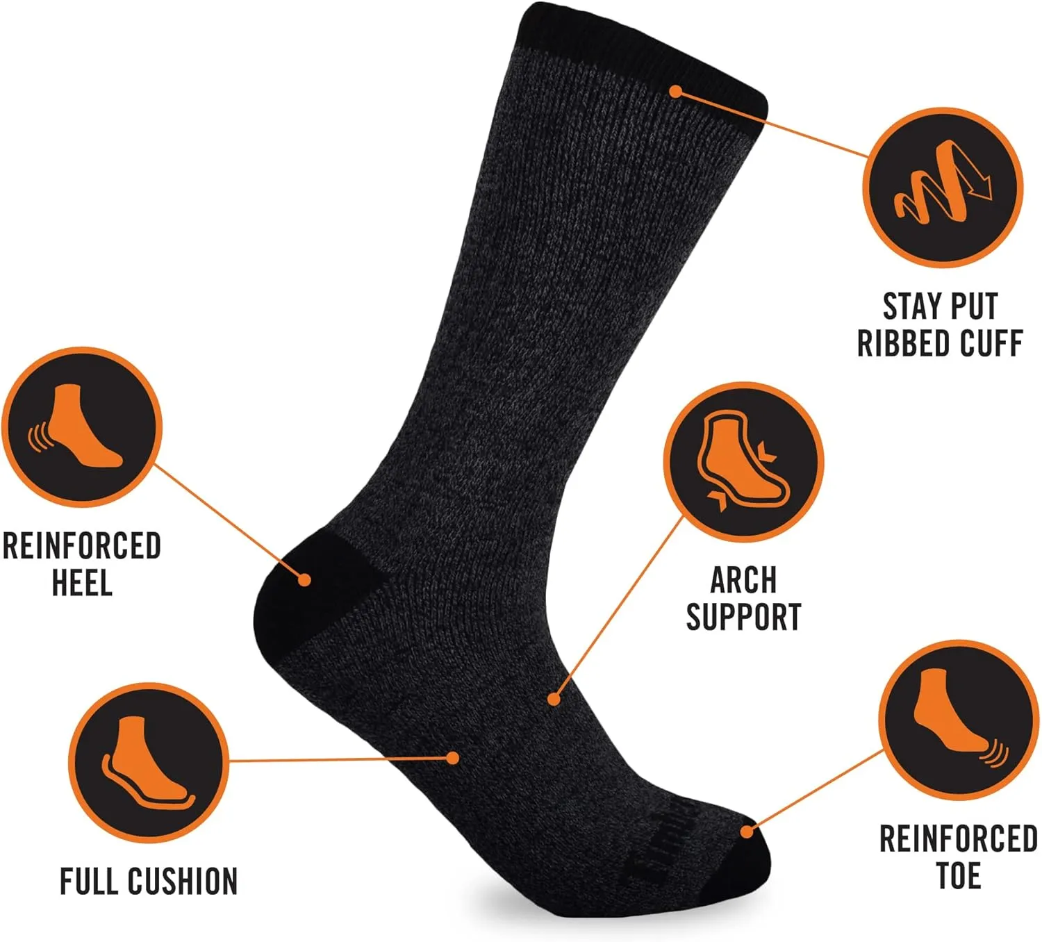 Timberland Men's Crew Socks (4 Pairs)