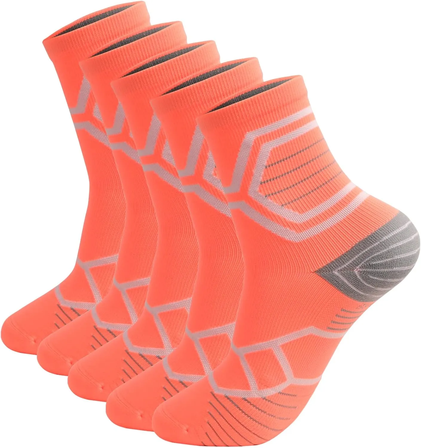 Toes&Feet Men's and Women's Cushioned Anti Blister Odor Controll Seamless Low-Cut/Quarter Compression Running Cycling Socks