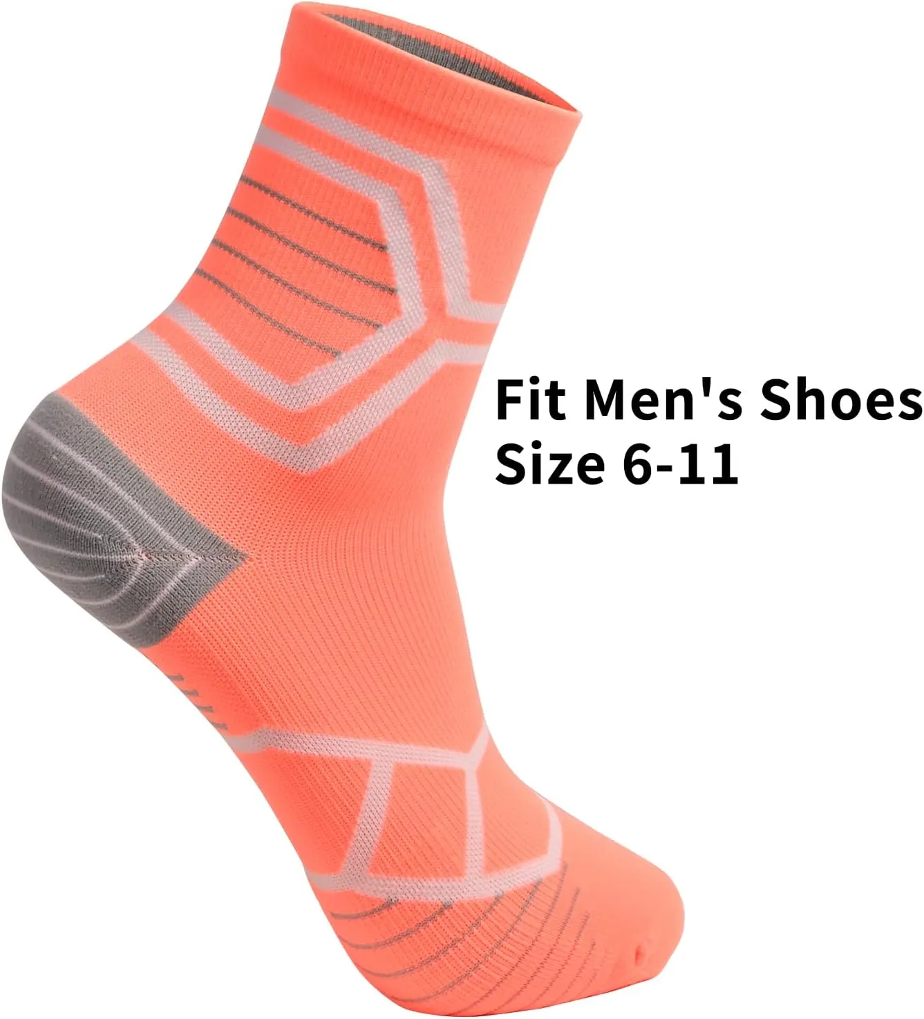 Toes&Feet Men's and Women's Cushioned Anti Blister Odor Controll Seamless Low-Cut/Quarter Compression Running Cycling Socks