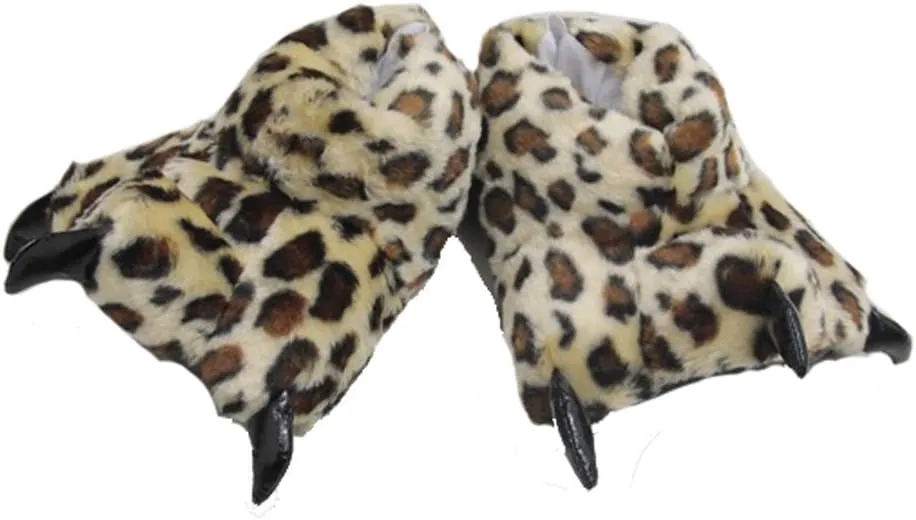 TONWHAR Animal Paw Claw Shoes Fuzzy Faux Fur Warm Novelty Costume Slippers