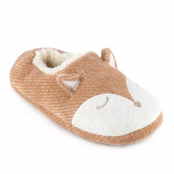 Totes Toasties NOVELTY FOX Womens Full Slippers Multi