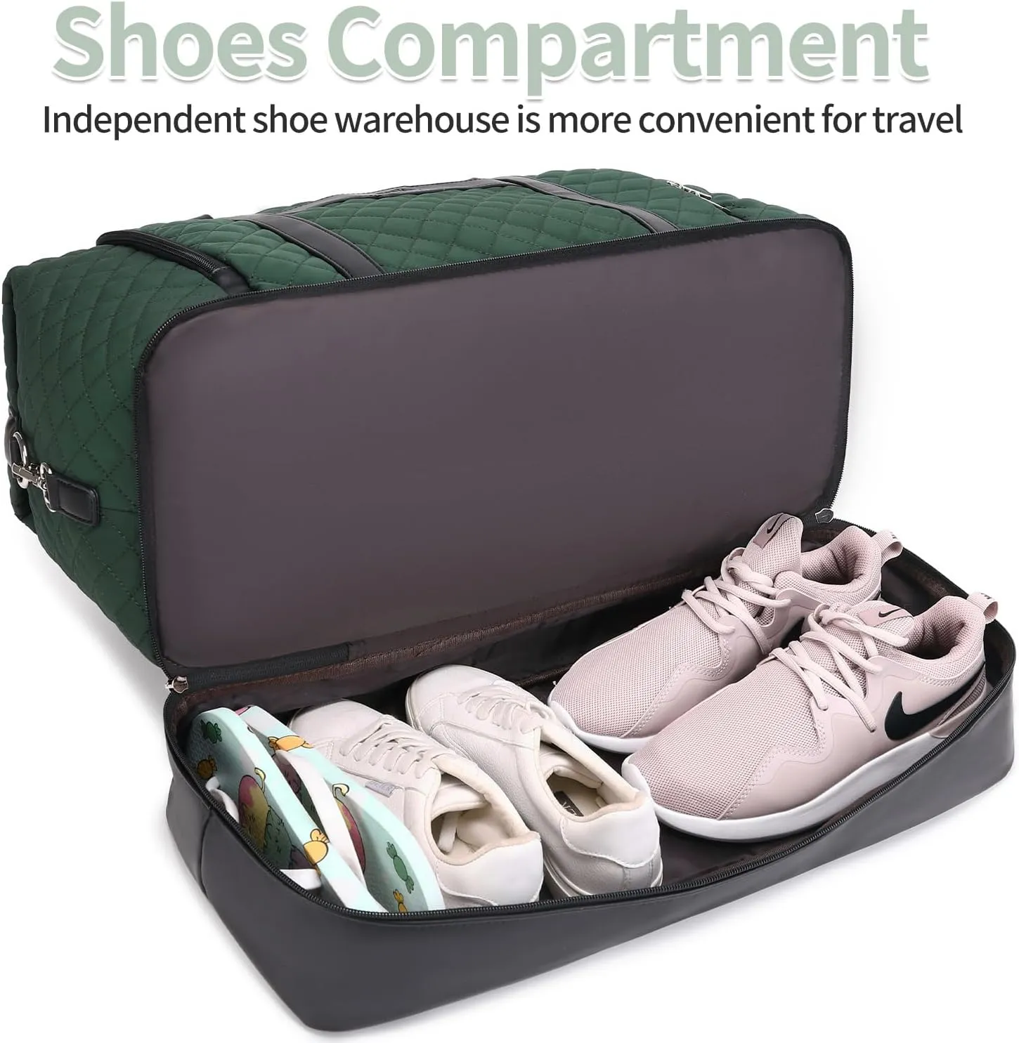 Travel Bag for Women: 21" Large Weekender Bags for Women with Shoe Compartment & Toiletry Bags, 3PCS Overnight Duffel Tote for Carry on Weekend Travel Business Trip Airplane Traveling, Gym