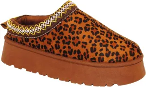 TRENDSUP Women's Platform Slippers, Suede Short Ankle Boots, Fur Fleece Lined, Slip-on, Durable for Indoor and Outdoor, Warm and Fuzzy