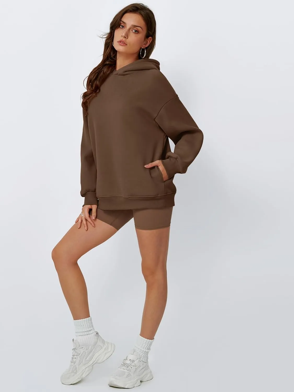 Trendy Queen Womens Oversized Hoodies Fleece Hooded Sweatshirts Casual Pullover Fall Winter Outfits Long Sleeve Tops 2025