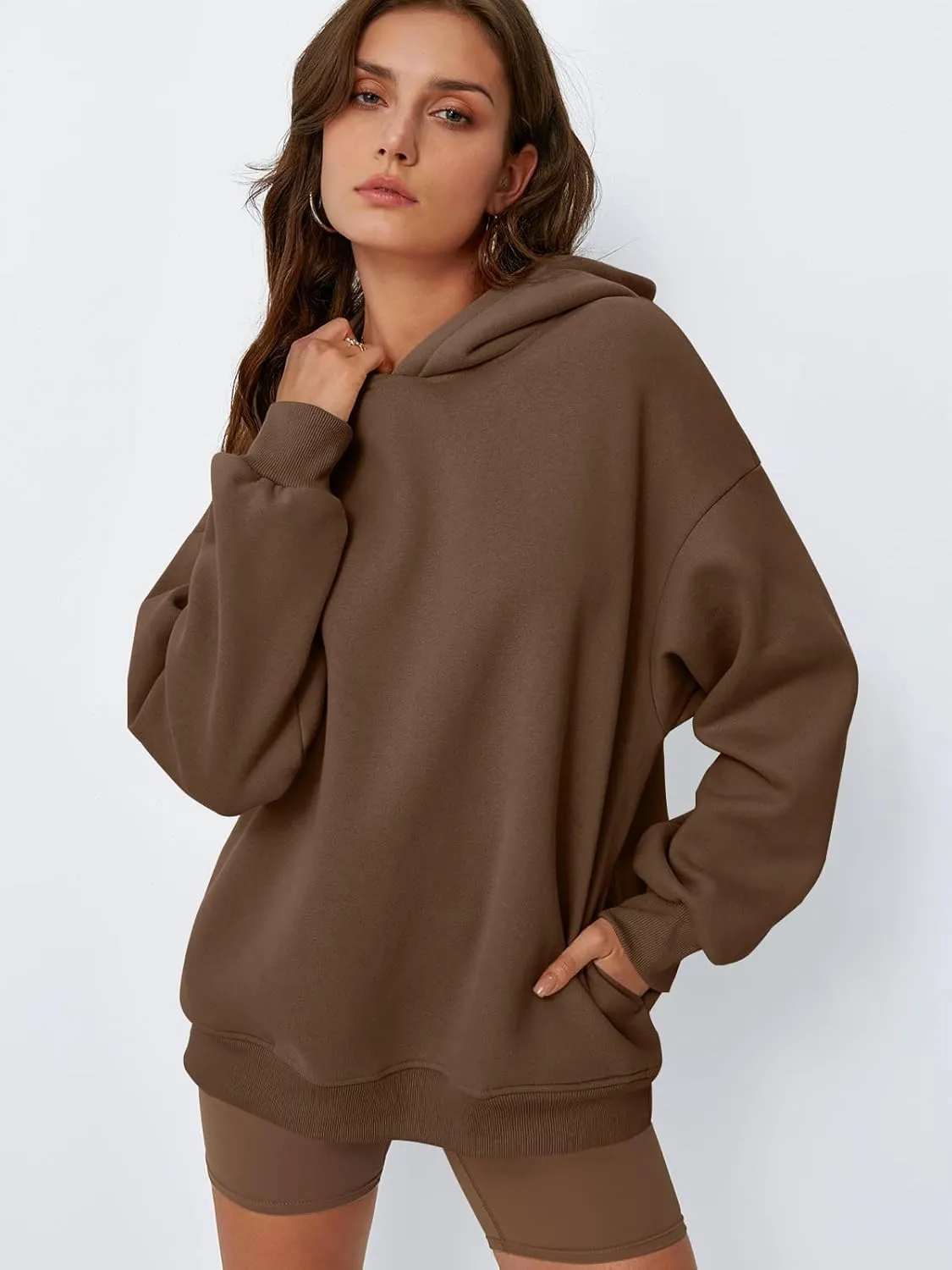 Trendy Queen Womens Oversized Hoodies Fleece Hooded Sweatshirts Casual Pullover Fall Winter Outfits Long Sleeve Tops 2025