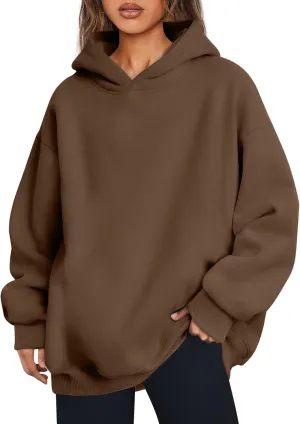 Trendy Queen Womens Oversized Hoodies Fleece Hooded Sweatshirts Casual Pullover Fall Winter Outfits Long Sleeve Tops 2025