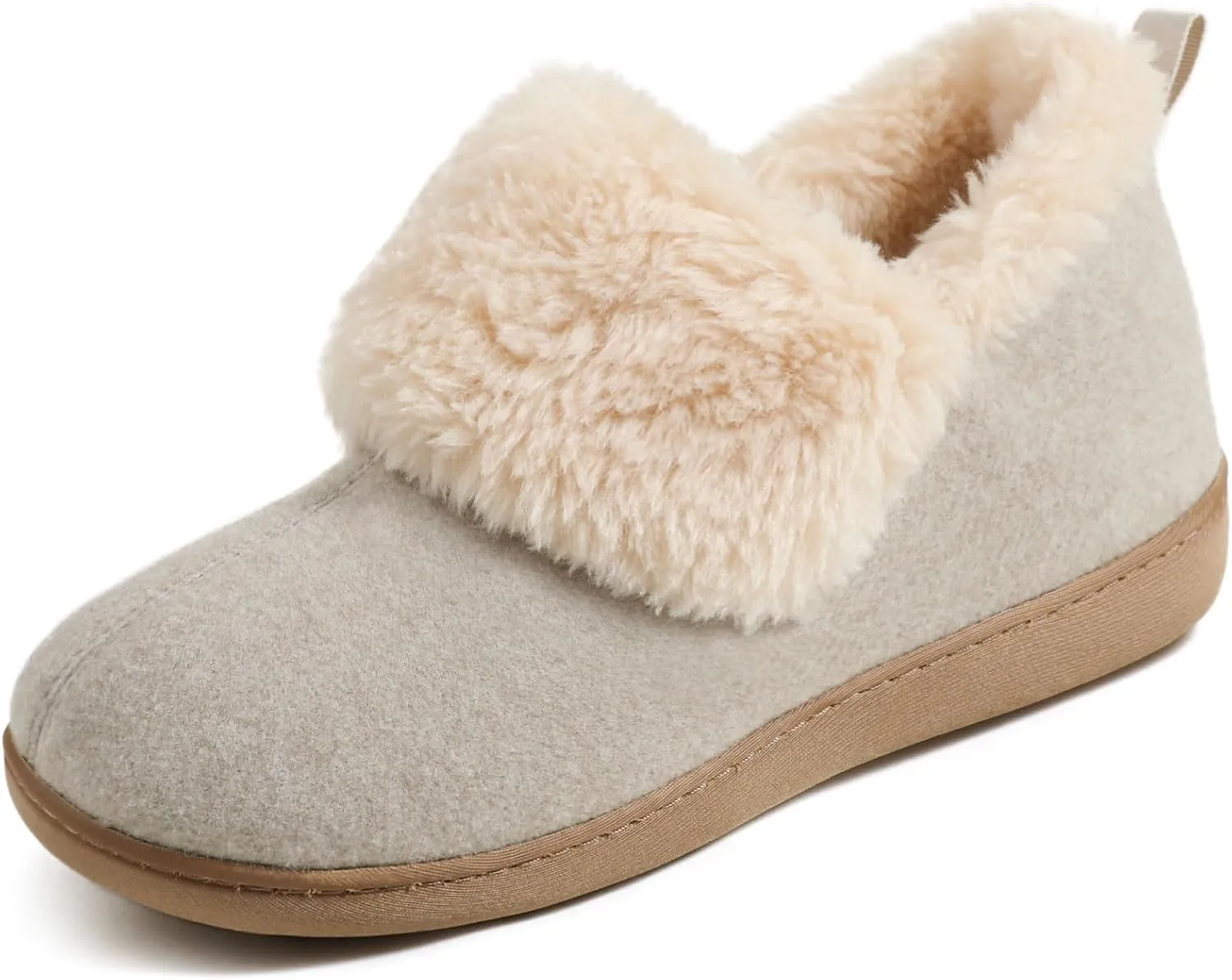 ULTRAIDEAS Women's Warm Slippers with Back, Ladies Slippers for Winter, Cosy Bootie Furry Slipper