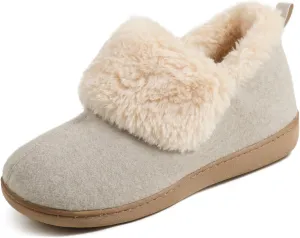 ULTRAIDEAS Women's Warm Slippers with Back, Ladies Slippers for Winter, Cosy Bootie Furry Slipper