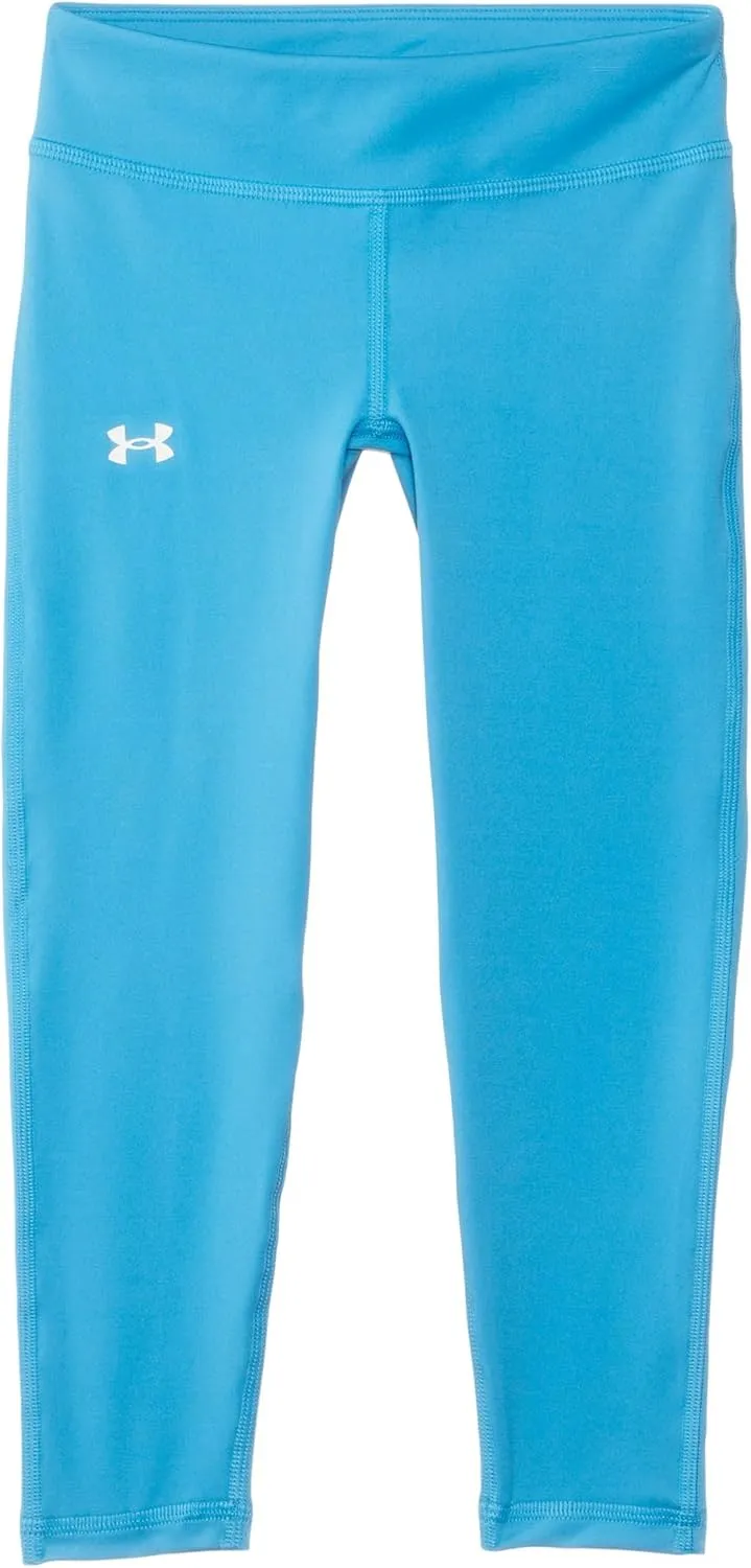 Under Armour Girls Motion Solid Crop Leggings, (452) Ether Blue / / White, Medium