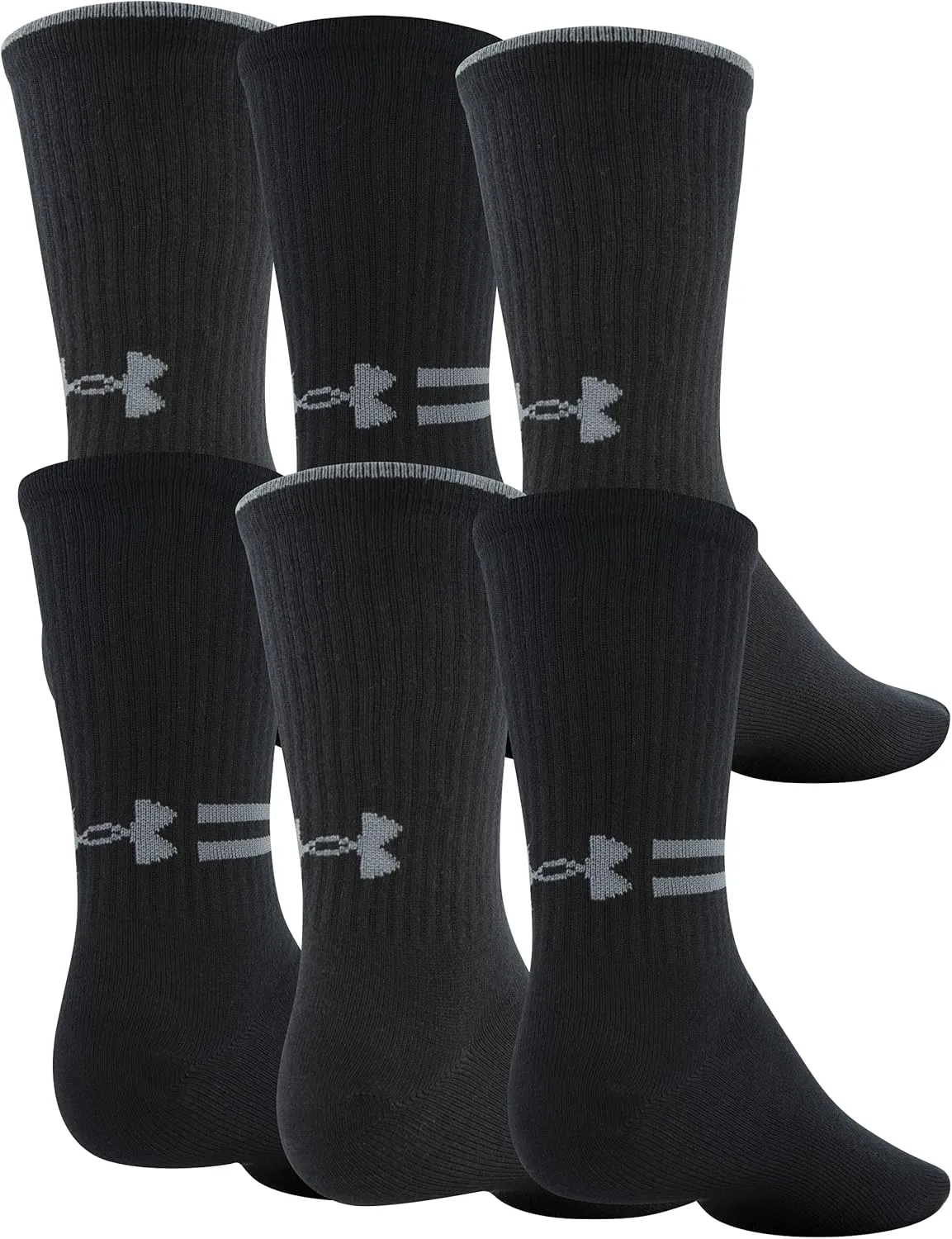 Under Armour Men's Essential Crew Socks, 6-Pairs