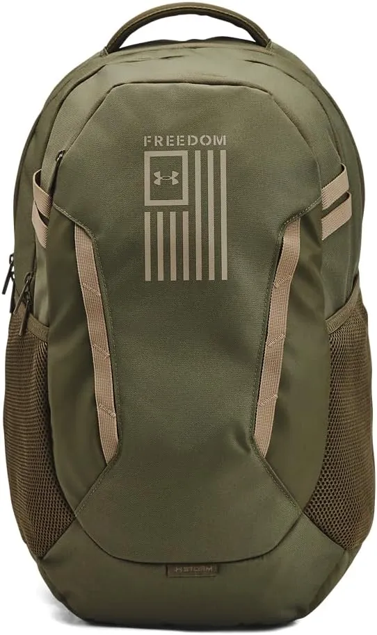 Under Armour Unisex Hustle 6.0 Freedom Backpack, (390) Marine OD Green/Marine OD Green/Bayou, One Size Fits Most