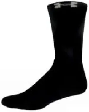 UnderArmour All Season Gear 4 Pair Pack Crew Socks - Black Large