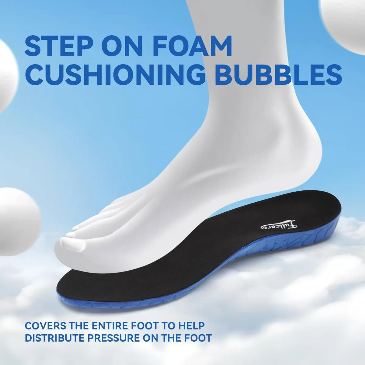 Unisex Comfort Cushioned Shoe Insole Arch Support Orthotics Work Boots Insert Providing Excellent Shock Absorption Pain Relief Men Women Plantar Fasciitis Insoles