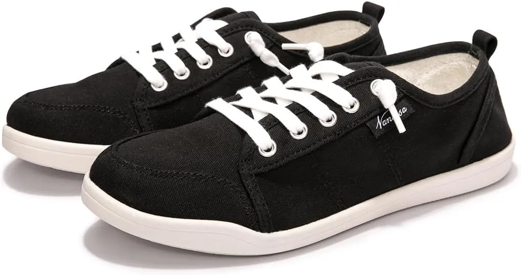 Vanessa Women's Slip On Canvas Sneakers Low Top Casual Shoes Comfort Fashion Sneaker Classic Flats Breathable Walking Shoes