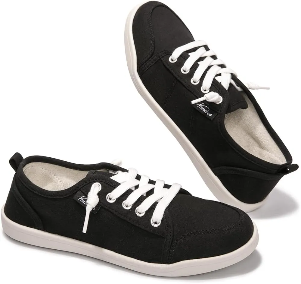 Vanessa Women's Slip On Canvas Sneakers Low Top Casual Shoes Comfort Fashion Sneaker Classic Flats Breathable Walking Shoes