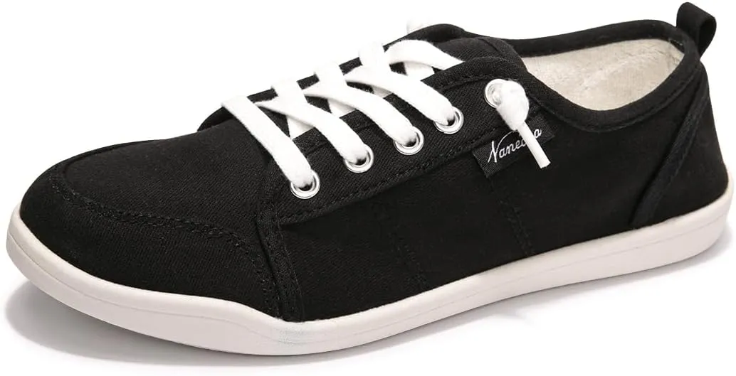 Vanessa Women's Slip On Canvas Sneakers Low Top Casual Shoes Comfort Fashion Sneaker Classic Flats Breathable Walking Shoes