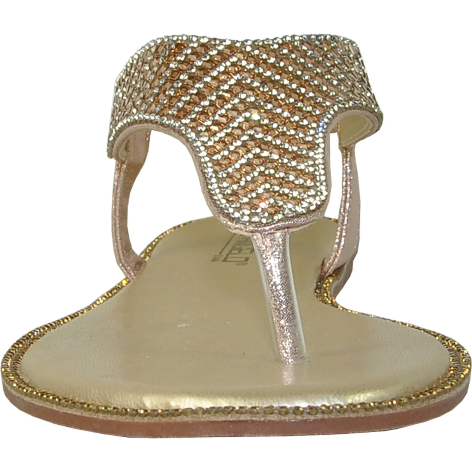 VANGELO Women Sandal ROBERTA-1 Flat Sandal Champagne Gold