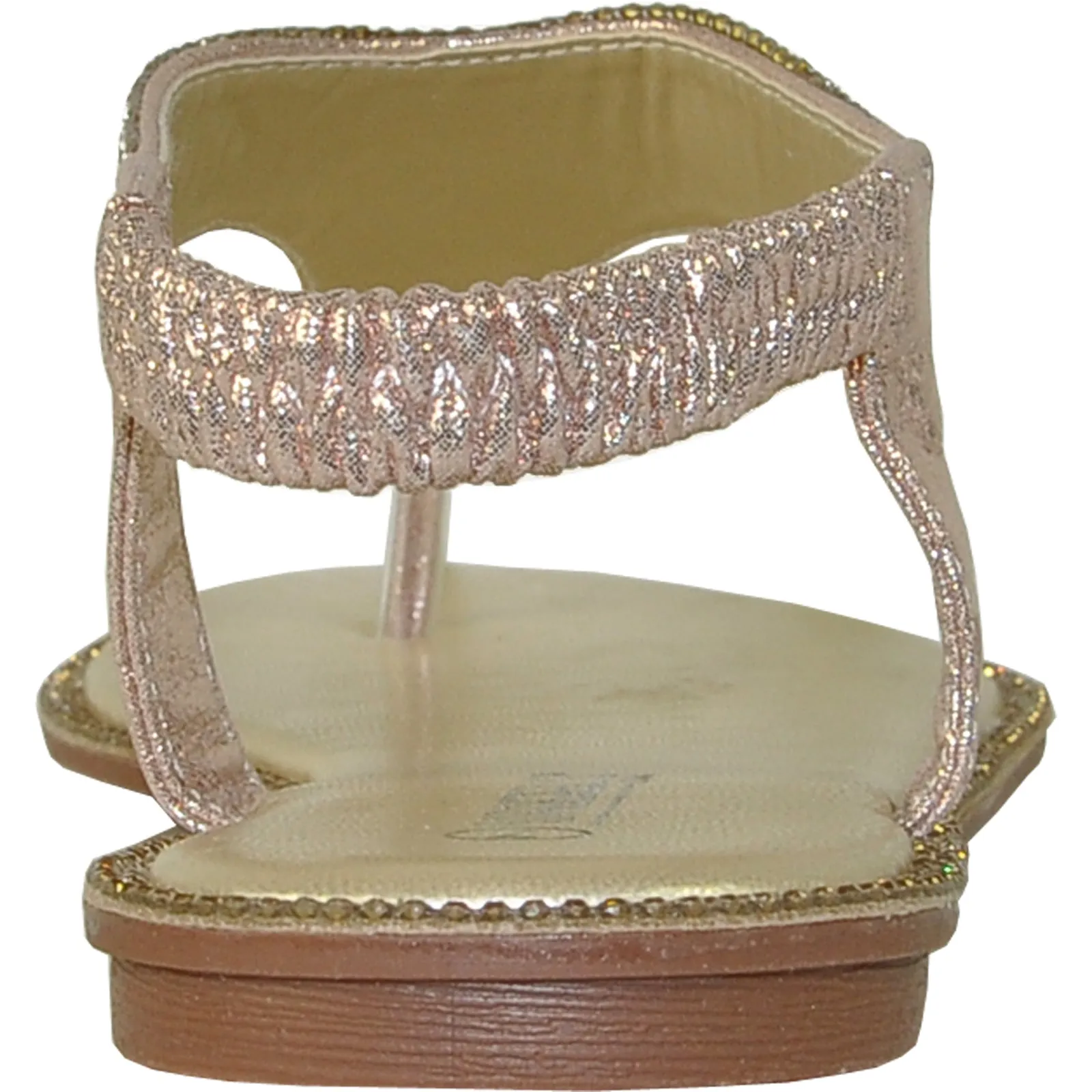 VANGELO Women Sandal ROBERTA-1 Flat Sandal Champagne Gold