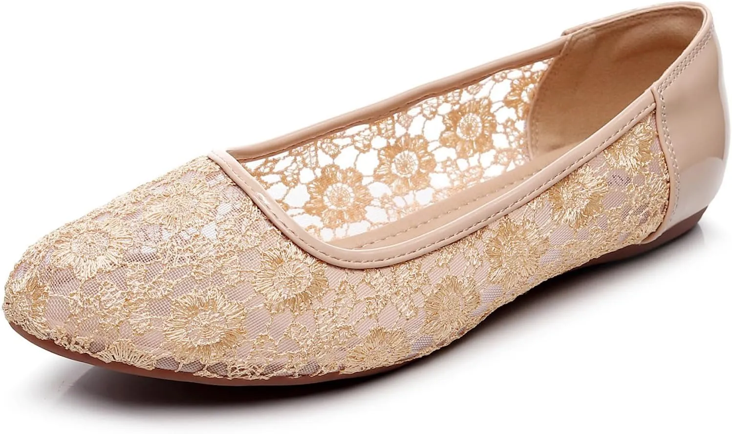 VenusCelia Women's Serenity Breathable Lace Upper Flat