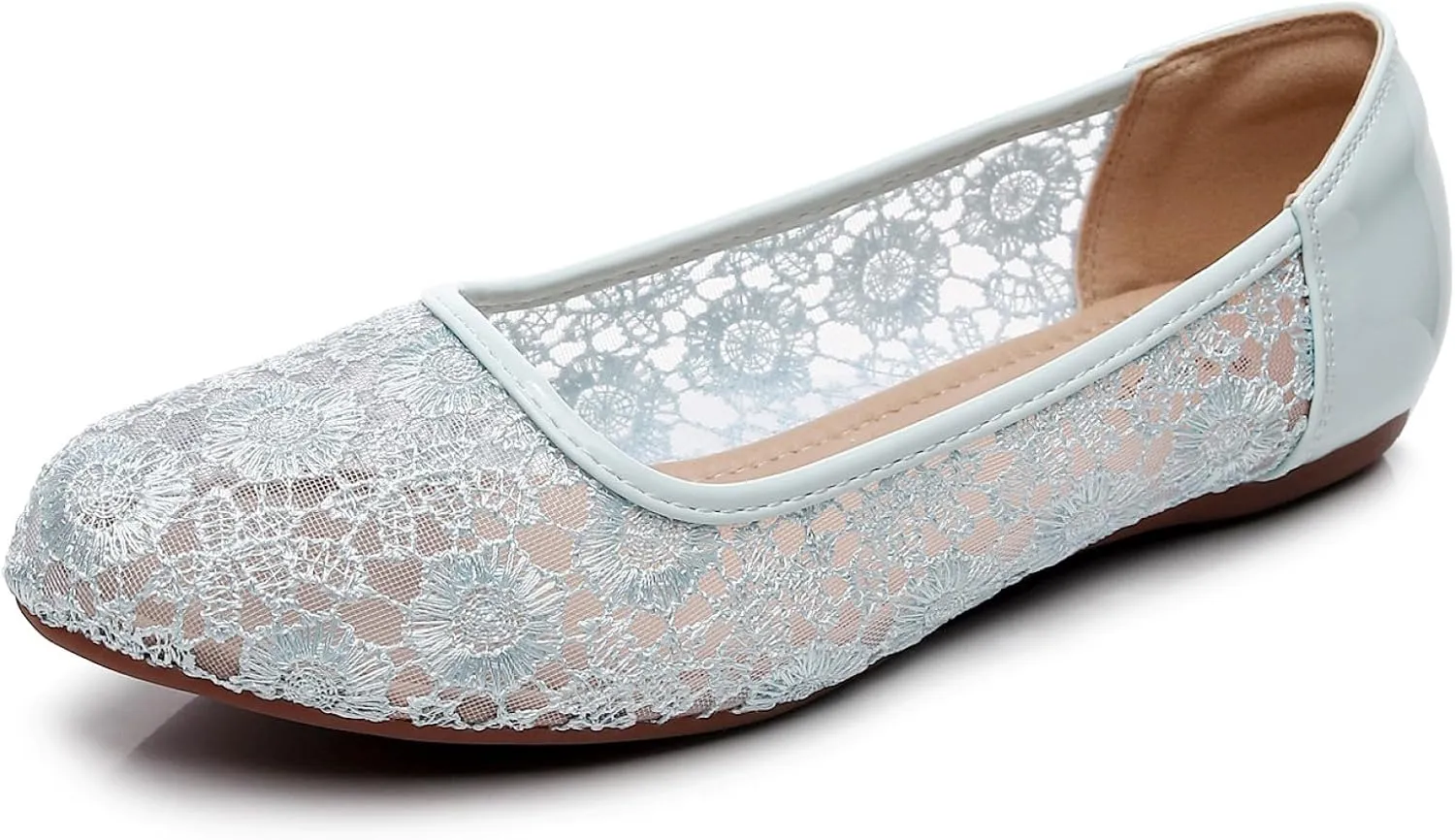 VenusCelia Women's Serenity Breathable Lace Upper Flat