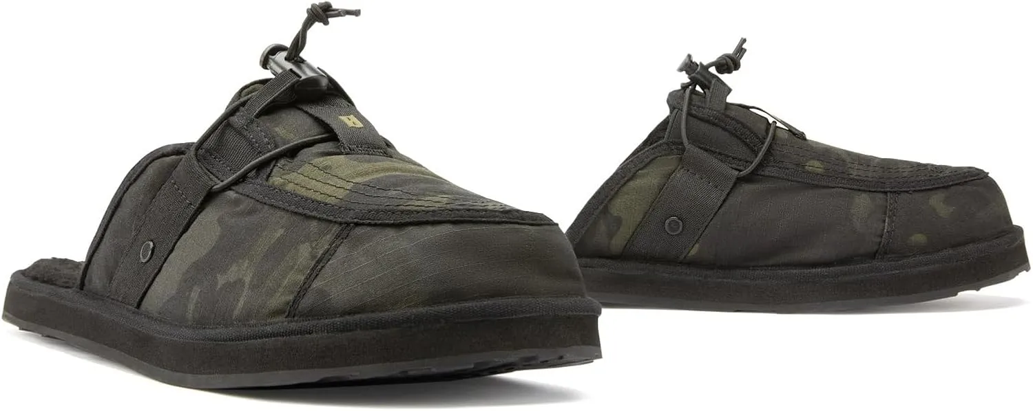 VIKTOS Men's Trenchfoot Warm Comfortable Indoor/Outdoor Lightweight Sherpa Fleece Lined Tactical Slippers | Hi-Rebound EVA Midsole