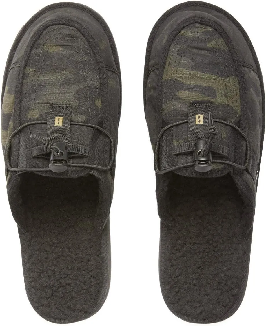 VIKTOS Men's Trenchfoot Warm Comfortable Indoor/Outdoor Lightweight Sherpa Fleece Lined Tactical Slippers | Hi-Rebound EVA Midsole