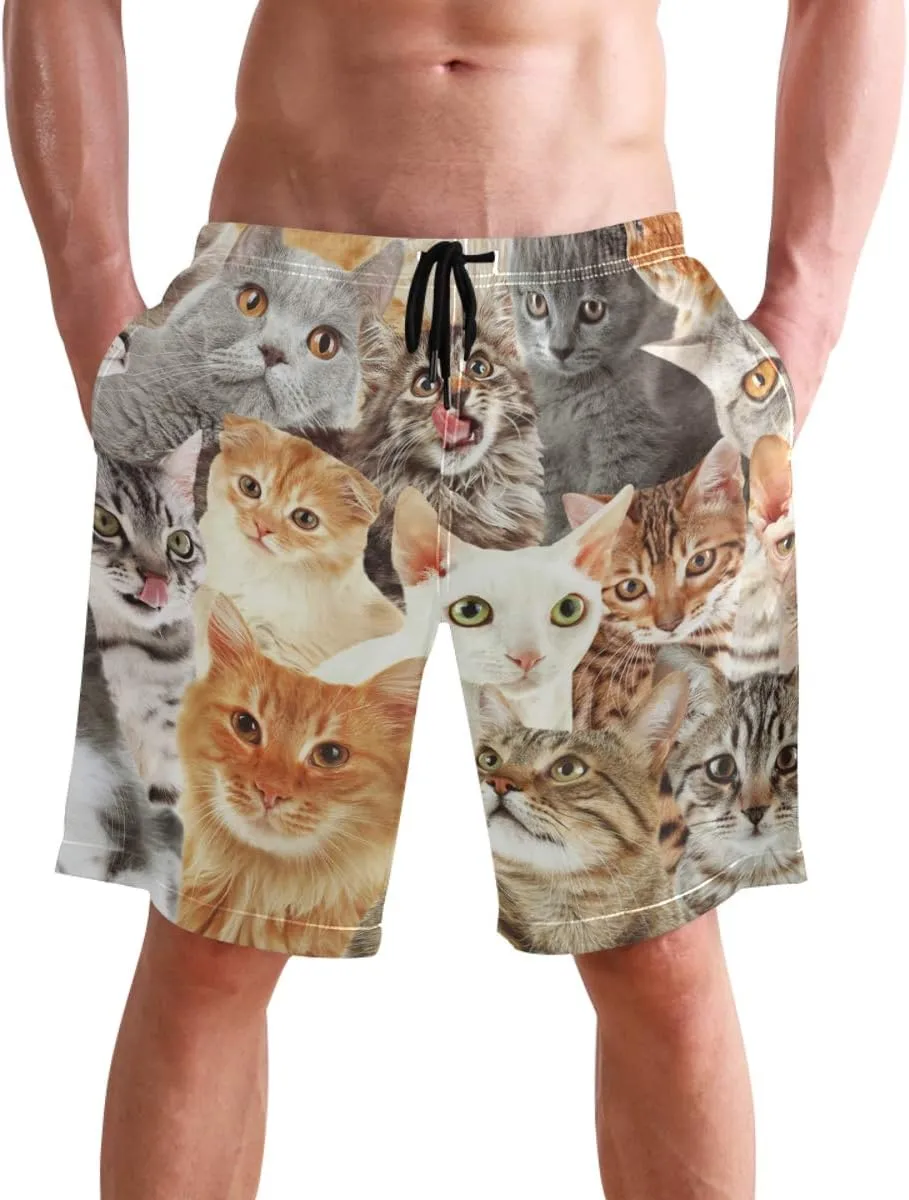 visesunny Stylish Mens Swim Trunks Quick Dry Beachwear Sports Swim Board Shorts Holiday Party Bathing Suits