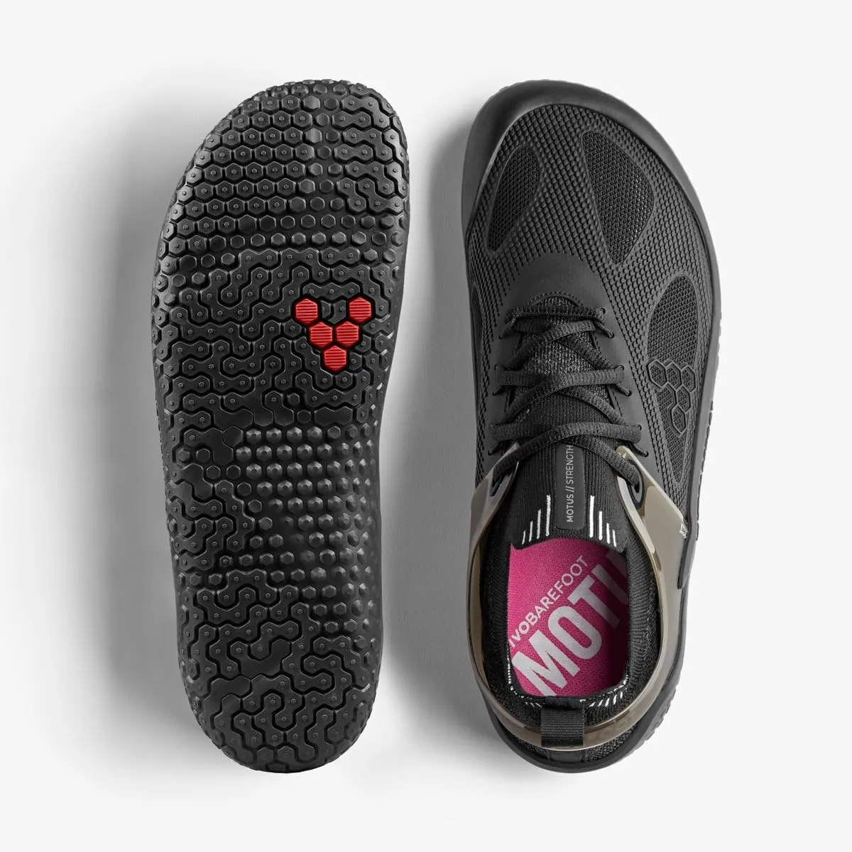 Vivobarefoot Motus Strength Men's Training Shoe, Breathable Mesh, Flat Heel, Lace-Up
