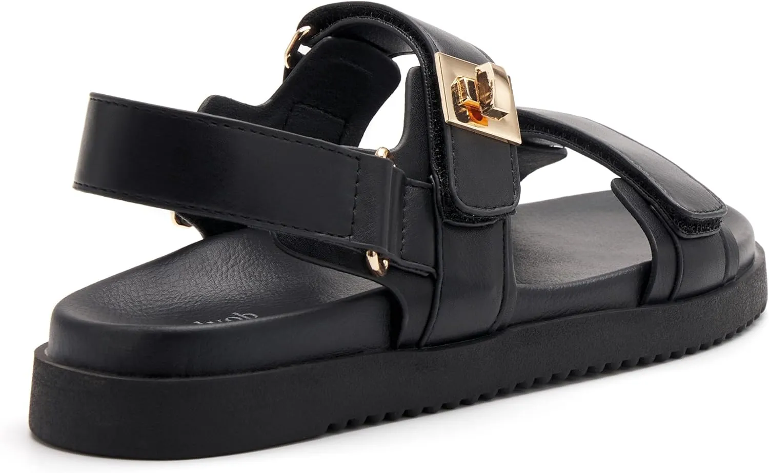 vodvob Women’s Flat Sandals with Soft Cushioned Footbed Open Toe Slides Adjustable Slip On Slippers for Summer