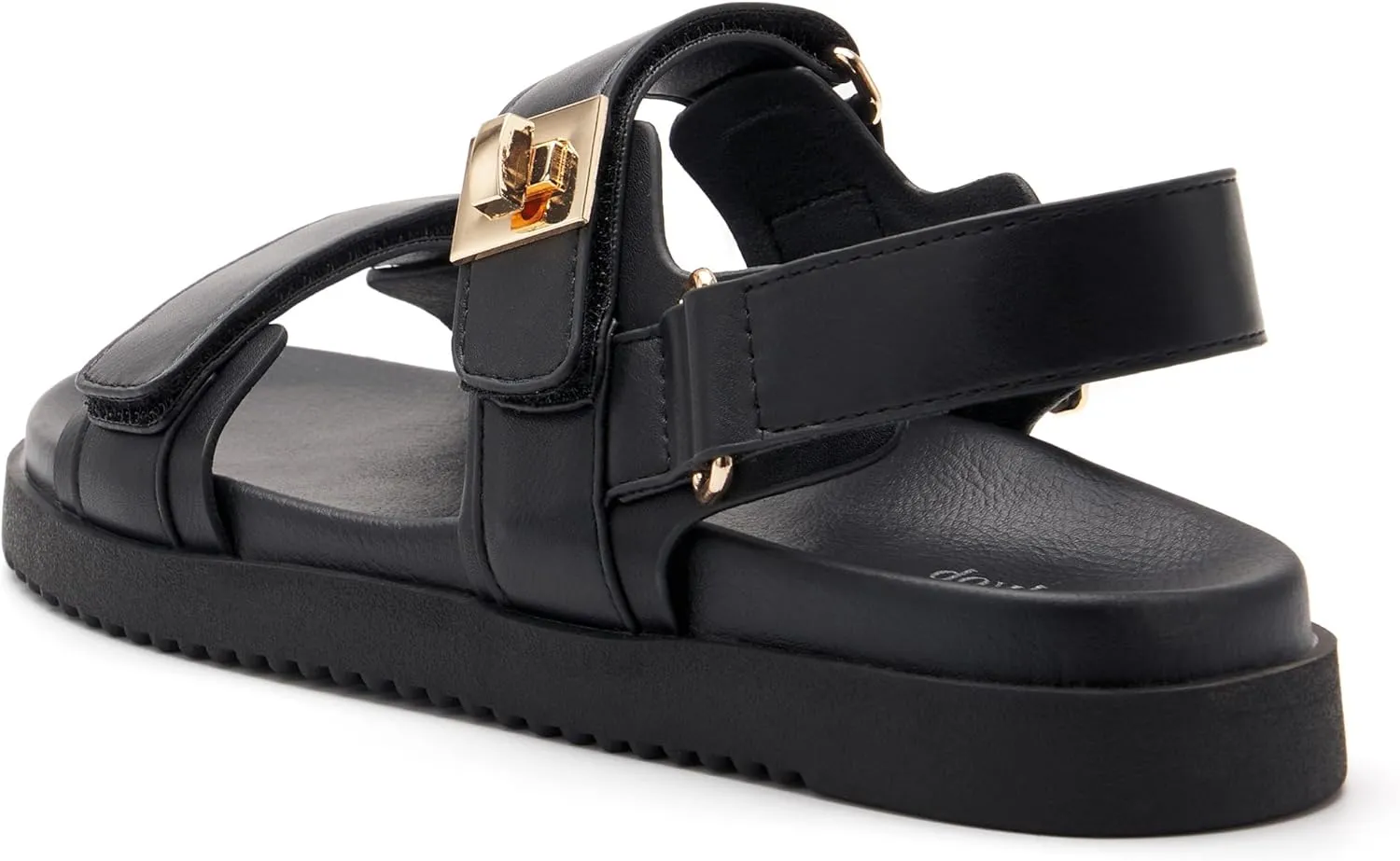 vodvob Women’s Flat Sandals with Soft Cushioned Footbed Open Toe Slides Adjustable Slip On Slippers for Summer