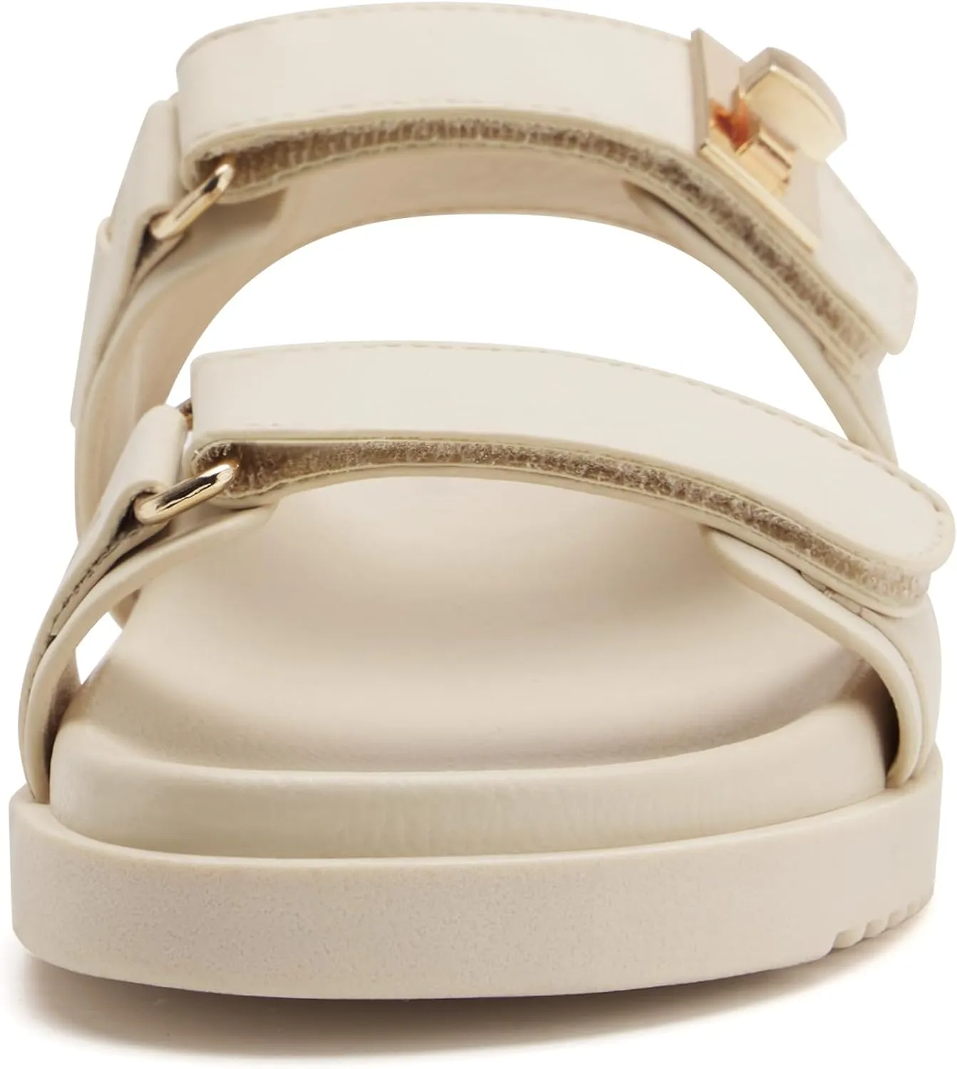 vodvob Women’s Flat Sandals with Soft Cushioned Footbed Open Toe Slides Adjustable Slip On Slippers for Summer