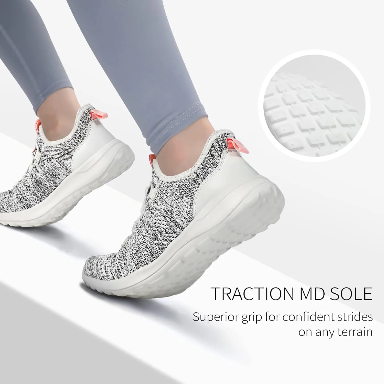 Walking Shoes Women Hands Free Slip on Sneakers with Arch Support