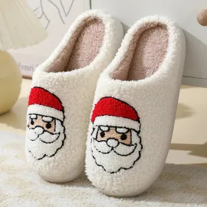 Warm Plush Indoor Christmas Pattern Non Slip Home Slipper