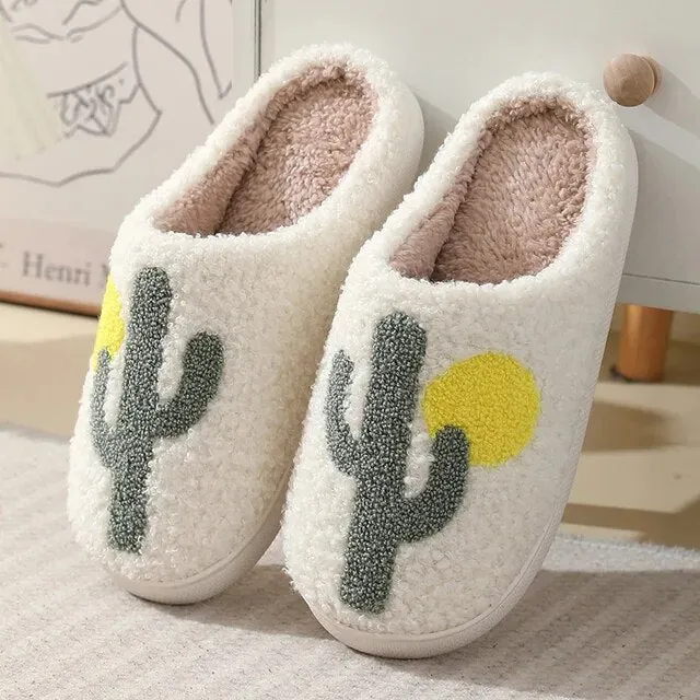 Warm Plush Indoor Christmas Pattern Non Slip Home Slipper