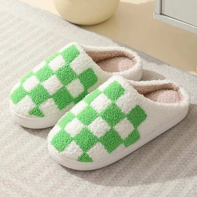 Warm Plush Indoor Christmas Pattern Non Slip Home Slipper