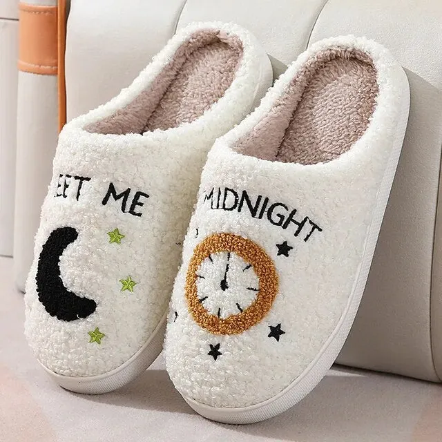 Warm Plush Indoor Christmas Pattern Non Slip Home Slipper