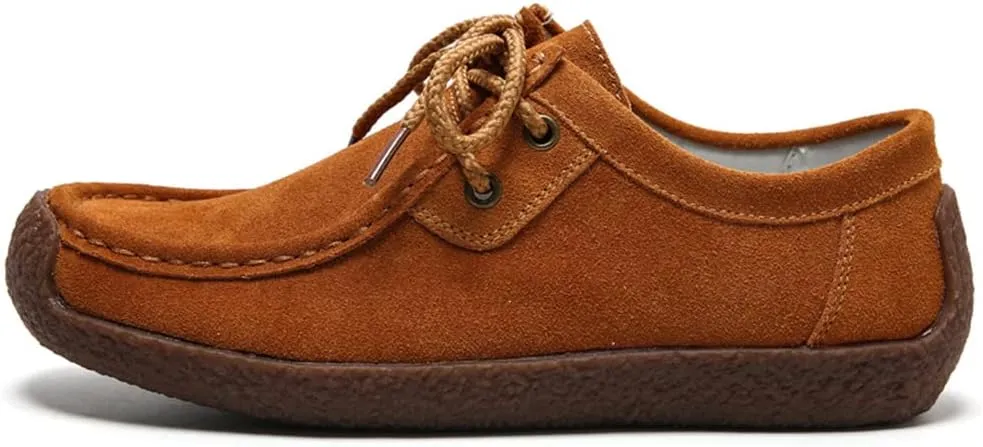 WERWAES Women’s Loafer Flats Shoes Casual Comfortable Lightweight Lace Up Moccasins Loafers Working Dreesy Non Slip on Shoes Womens